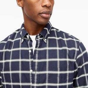J. Crew classic fit. Tattersall flex oxford shirt. Long sleeves. NWT.